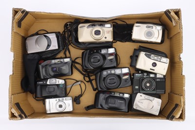 Lot 98 - A Selection of Canon, Samsung and Other Compact Film Cameras