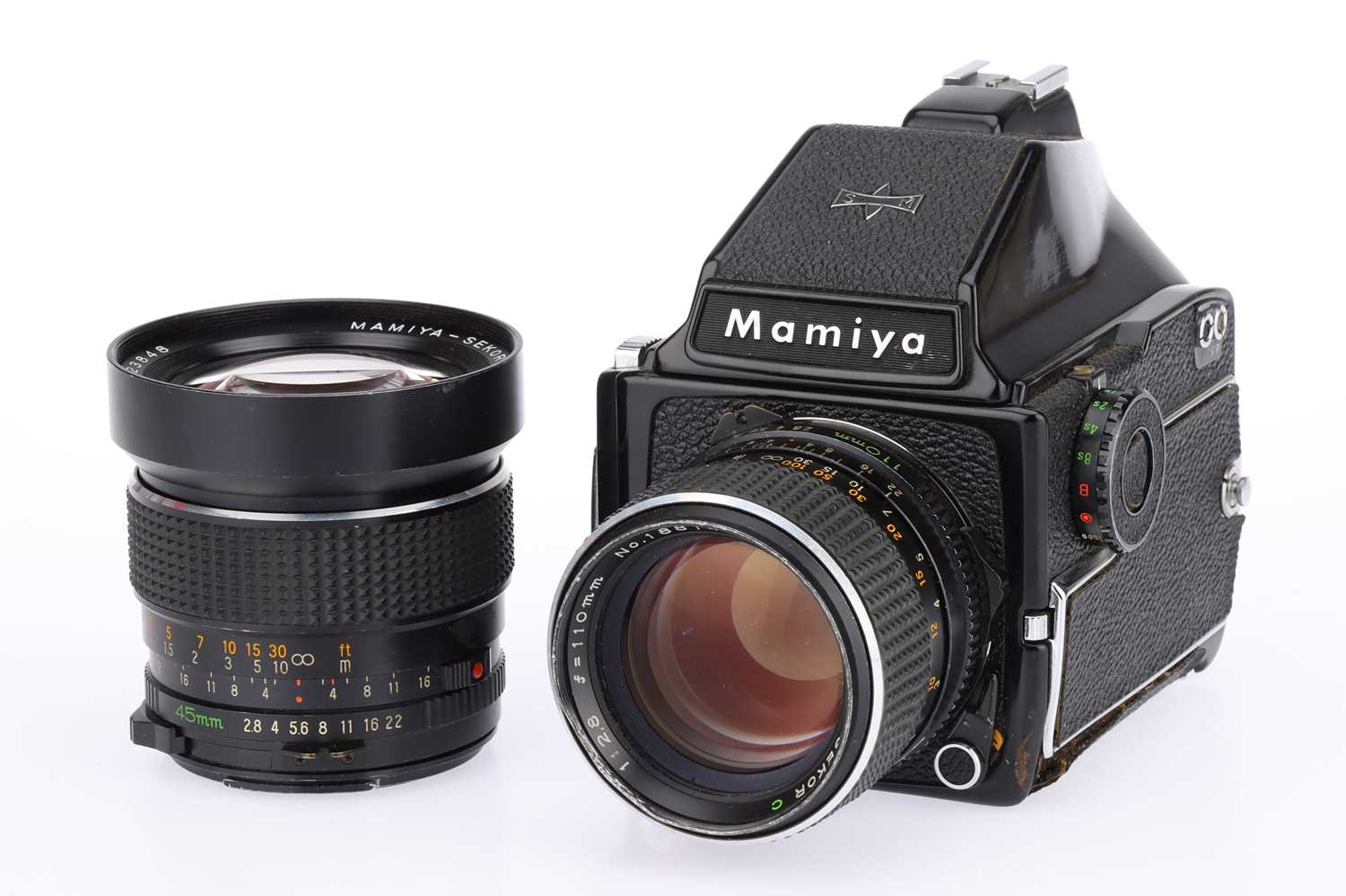 Lot 238 - A Mamiya M645 1000S Medium Format SLR Camera with Lenses