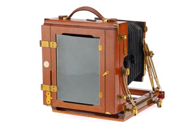 Lot 248 - A Good Brass Bound Half Plate Field Camera By Sanderson