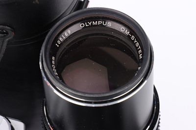 Lot 186 - A Collection of Olympus OM SLR Cameras and Lenses