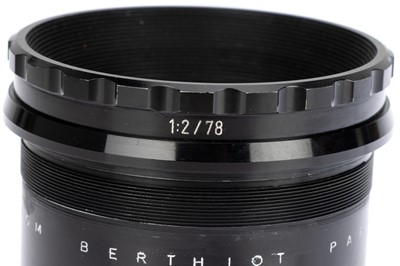 Lot 227 - A Lens Engraved 'Som Berthiot Paris Flor' f/2 78mm Camera Lens