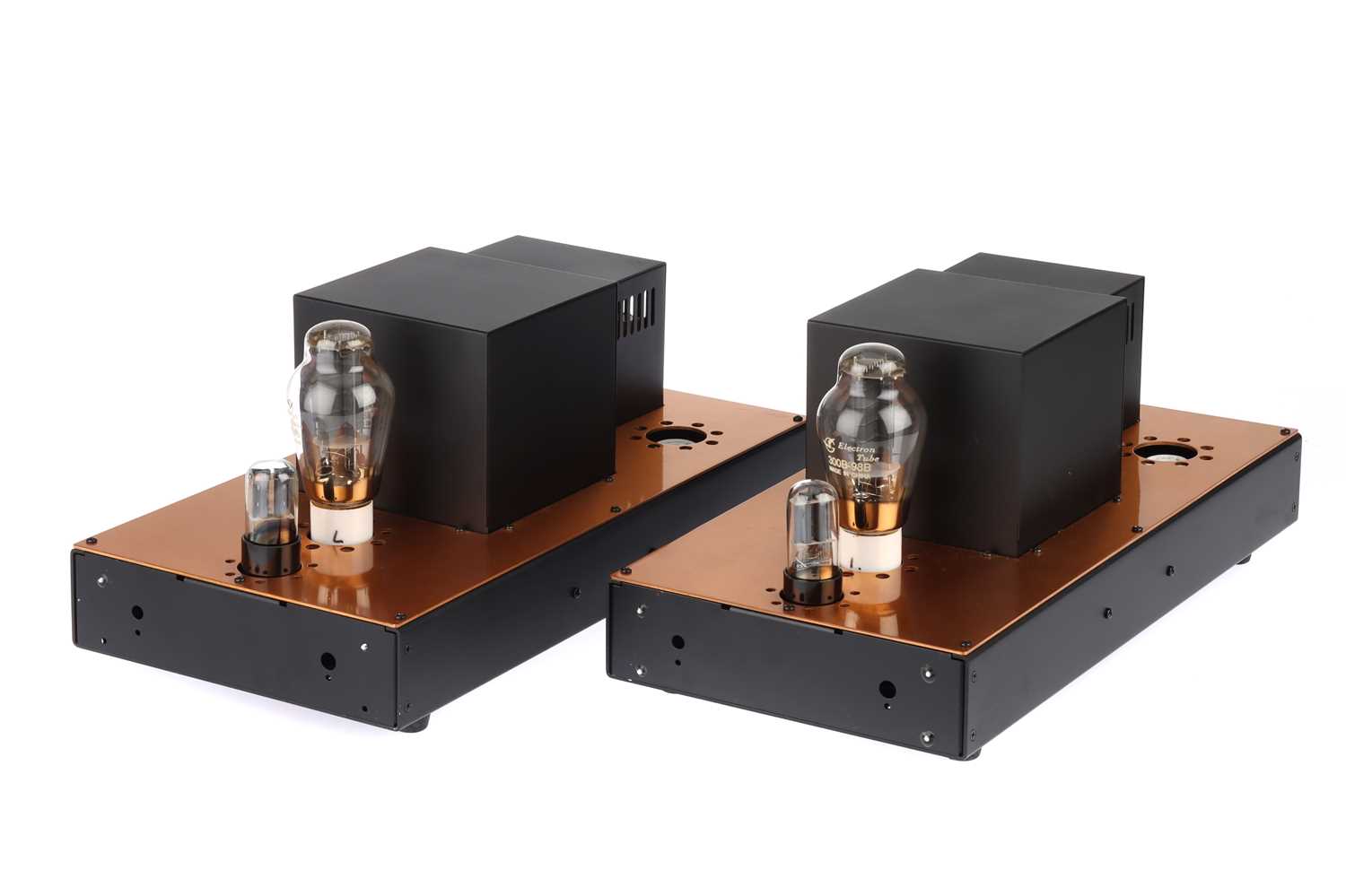 Lot 371 - A Pair of Unbranded Monoblock Valve Amplifiers