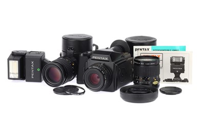 Lot 146 - A Pentax 645 Medium Format Camera Outfit