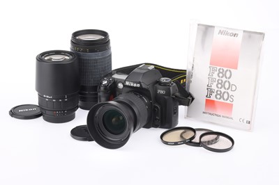 Lot 75 - A Nikon F80 35mm SLR Camera and Lenses