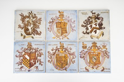 Lot 65 - Collection of 14 Original Tiles From Brompton Hospital Library