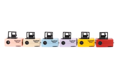 Lot 415 - Six SupaSnaps Micro-110 Coloured Viewfinder Cameras