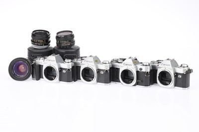 Lot 164 - A Seletion of Four Canon FD 35mm SLR Camreas