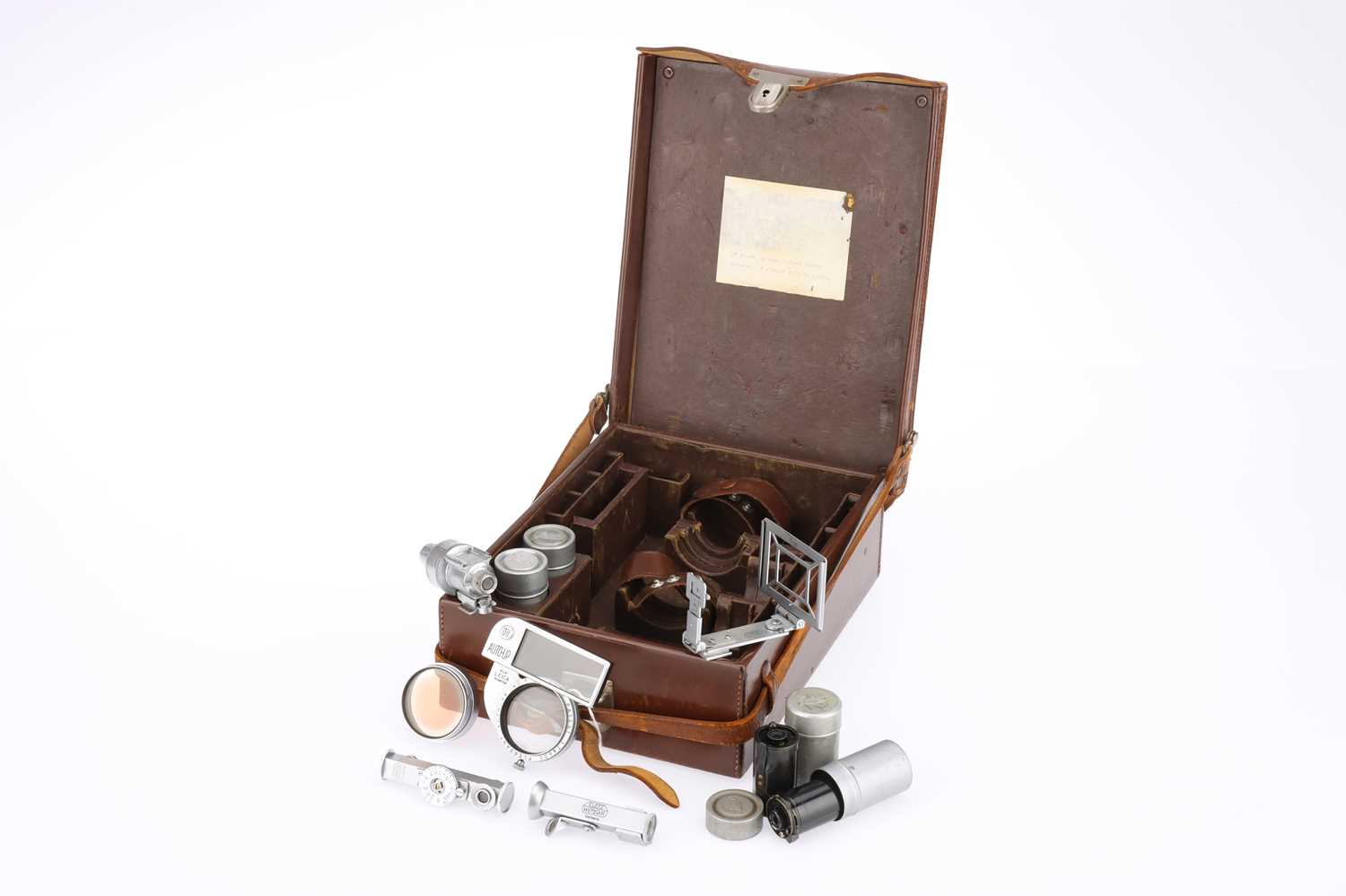 Lot 33 - A Leitz Wetzlar Camera Outfit Case with Leica Accessories