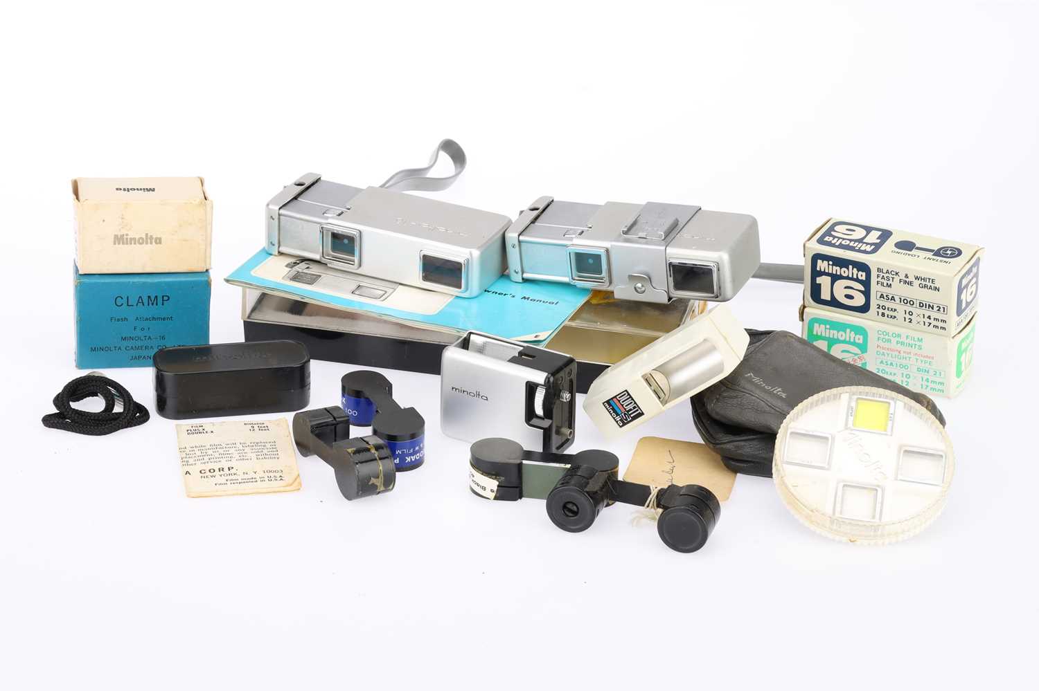 Lot 300 - Two Minolta 16 II Sub-Miniature Cameras With Accessories