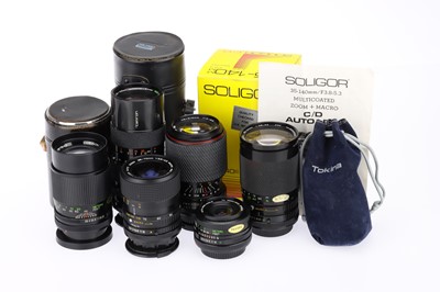 Lot 491 - A Mixed Selection of Camera Lenses