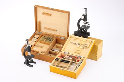 Lot 830 - Two Simple Student's Microscopes