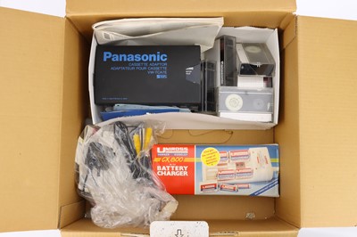 Lot 724 - A Panasonic VHS-C NV-5SB Camcorder Video Camera Outfit