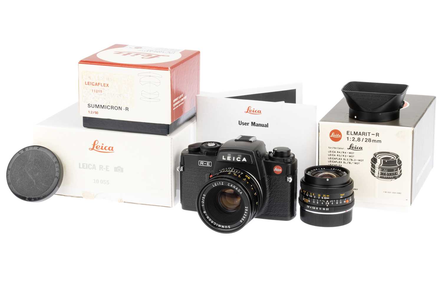 Lot 61 - A Leica R-E SLR Camera Outfit