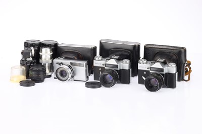 Lot 436 - A Selection of Soviet Era Cameras & Lenses