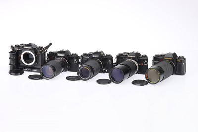 Lot 146 - A Selection of Five Japanese 35mm SLR Cameras