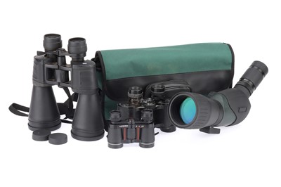 Lot 774 - A Pair of TCM Binoculars and a Spotting Scope