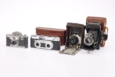 Lot 384 - A Zeiss Ikon Super Ikonta and Other Cameras