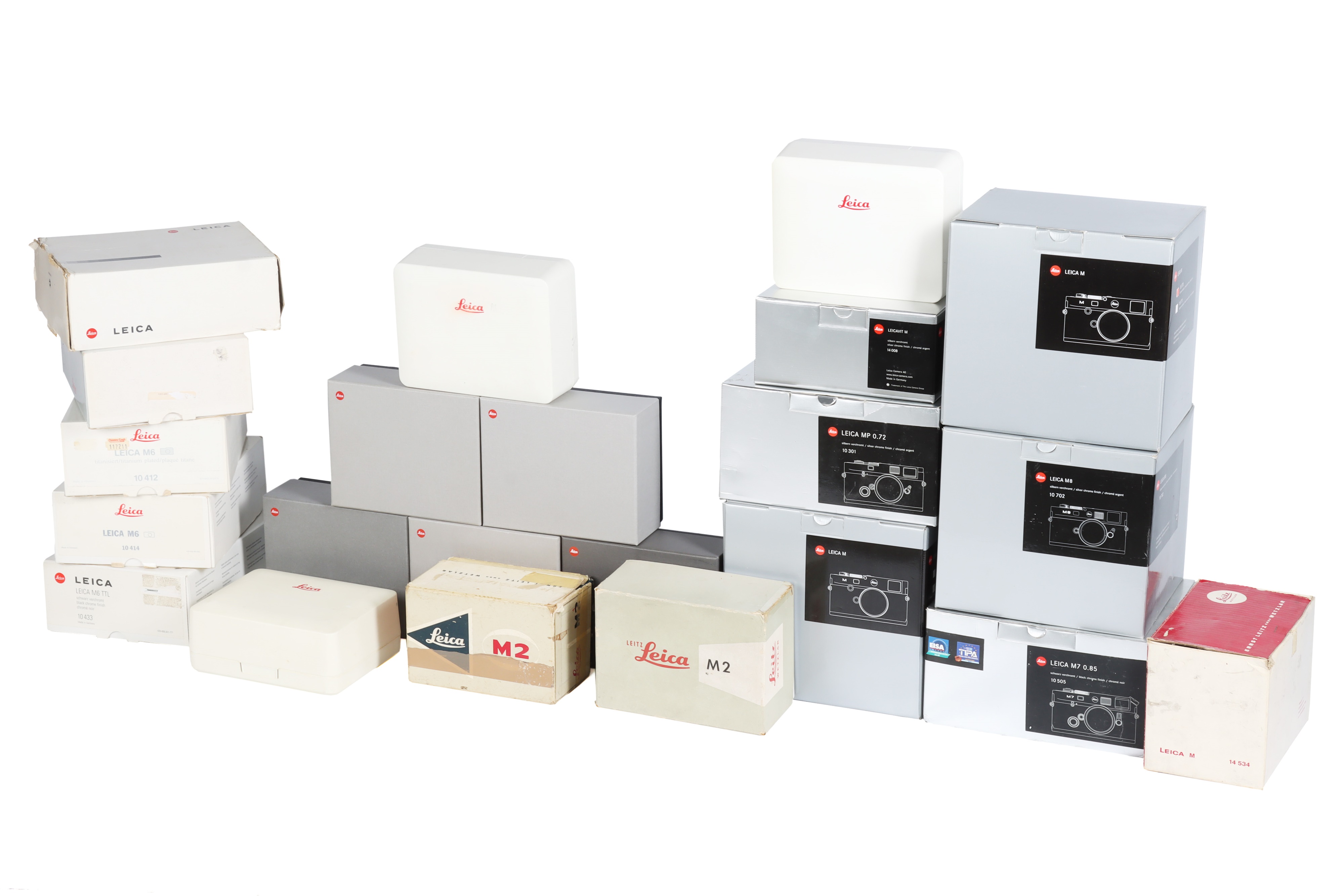 Camera Clickedf Box Lot 42 - A Selection of Empty Leica M Camera Boxes,