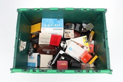 Lot 264 - A Large Box of Camera Accessories and Cases