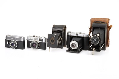 Lot 146 - An Olympus 35 RC 35mm Rangefinder Camera and Other Cameras