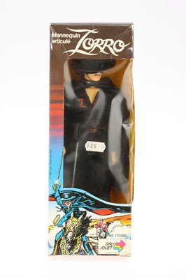 Lot 934 - Various plastic Zorro themed toys including rare Lone Star Sword & Mask on original card