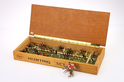 Lot 964 - A collection of modern 25mm  scale Hunt vignettes based on the original Heyde for Hill figures