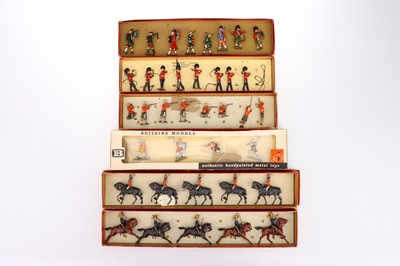 Lot 984 - 6 X Britains boxed pre and post WW2 sets including 82 and 157