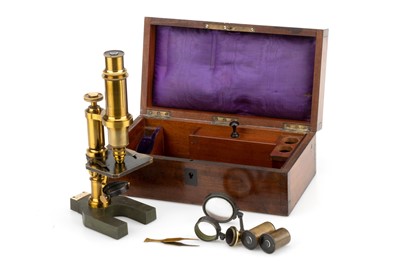 Lot 371 - A French Microscope By Heartnack & Prazmouski