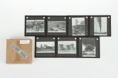 Lot 457 - A Selection of Magic Lantern Slides: US Oil Refinery