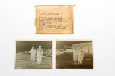 Lot 327 - Aviation Interest: Mr & Mrs A. S. Butler Fly to Capetown from Heston, 1930