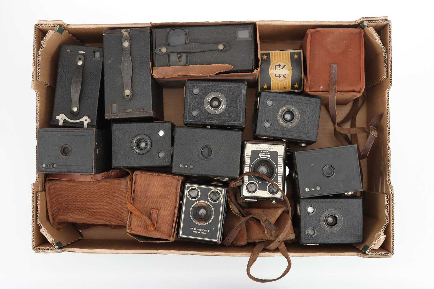Lot 139 - A Selection of Various Box Form Cameras,
