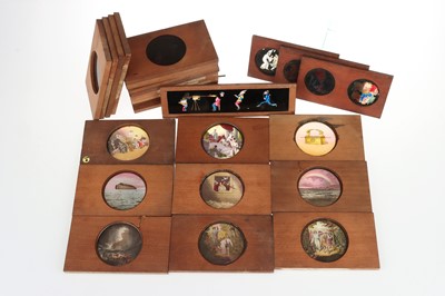 Lot 438 - Collection of Victorian Wooden Framed Magic Lantern Slides