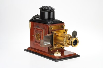 Lot 341 - Victorian Brass & Mahogany Magic Lantern