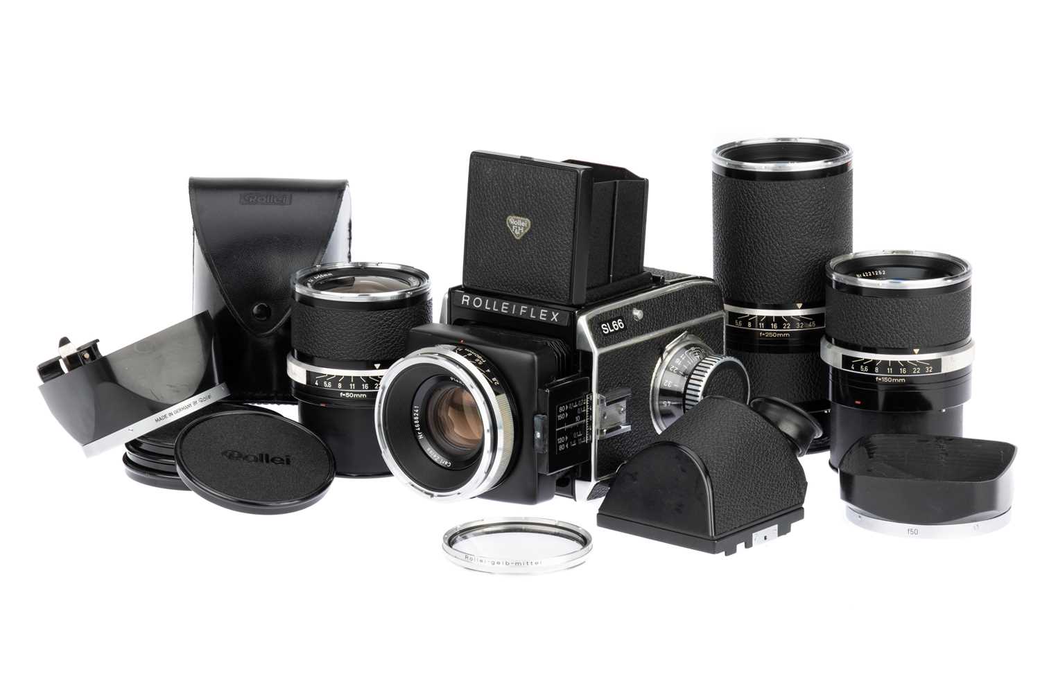 Lot 158 - A Rolleiflex SL66 Medium Format Camera Outfit