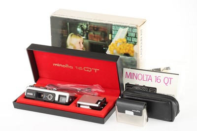 Lot 135 - A Minolta 16QT Sub-Miniature Camera Outfit