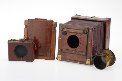 Lot 220 - A J.H. Dallmeyer Quarter Plate Tailboard Camera