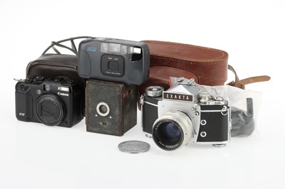 Lot 163 - An Exakta Varex IIb and a Canon Powershot G12 Cameras