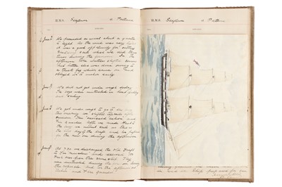 Lot 93 - Archive of Naval photograph Albums and Log books relating to Vice-Admiral George William McOran Campbell