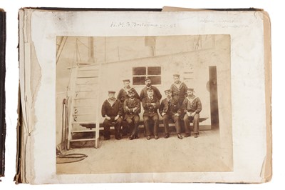 Lot 93 - Archive of Naval photograph Albums and Log books relating to Vice-Admiral George William McOran Campbell