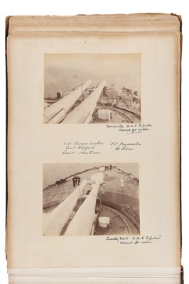 Lot 93 - Archive of Naval photograph Albums and Log books relating to Vice-Admiral George William McOran Campbell