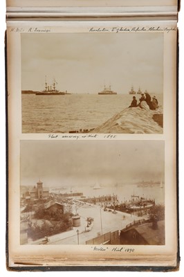 Lot 93 - Archive of Naval photograph Albums and Log books relating to Vice-Admiral George William McOran Campbell