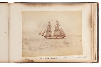 Lot 93 - Archive of Naval photograph Albums and Log books relating to Vice-Admiral George William McOran Campbell