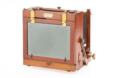 Lot 207 - A Perken, Son, & Rayment Optimus Half-Plate Mahogany & Brass Field Camera