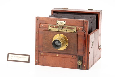 Lot 216 - A Ross London Half Plate Mahogany & Brass Tailboard Camera