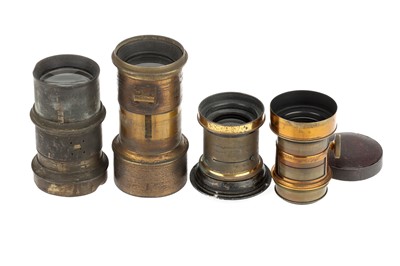 Lot 194 - A Mixed Selection of Brass Camera Lenses