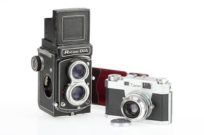 Lot 156 - A Taron 35 Rangefinder Camera and a Ricoh Dia TLR Camera