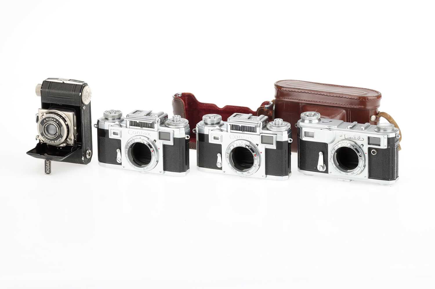 Lot 27 - Zeiss Ikon Contax and Kiev 35mm Rangefinder Bodies