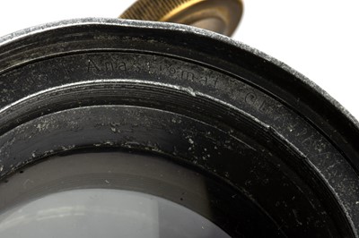 Lot 280 - An Emil Busch Anastigmat Glaukar No.5 f/3.1 6" Brass Camera Lens