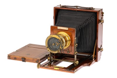 Lot 247 - A J. Lancaster & Son 'The 1900 BB Instantograph Patent' Half Plate Mahogany Camera