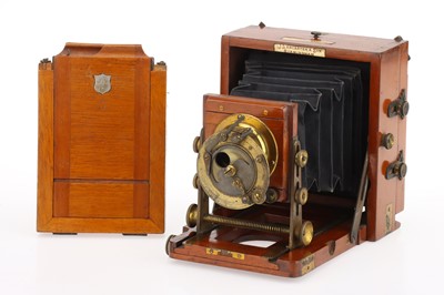 Lot 224 - A J. Lancaster & Son 'The 1894 Instantograph Patent' Quarter Plate Mahogany Camera